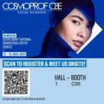 Cosmoprof CBE ASEAN Bangkok event banner, taking place at Queen Sirikit National Convention Center (QSNCC) in Bangkok from June 13 to 15, 2024. Scan to register and visit us onsite at Hall 1, Booth C05